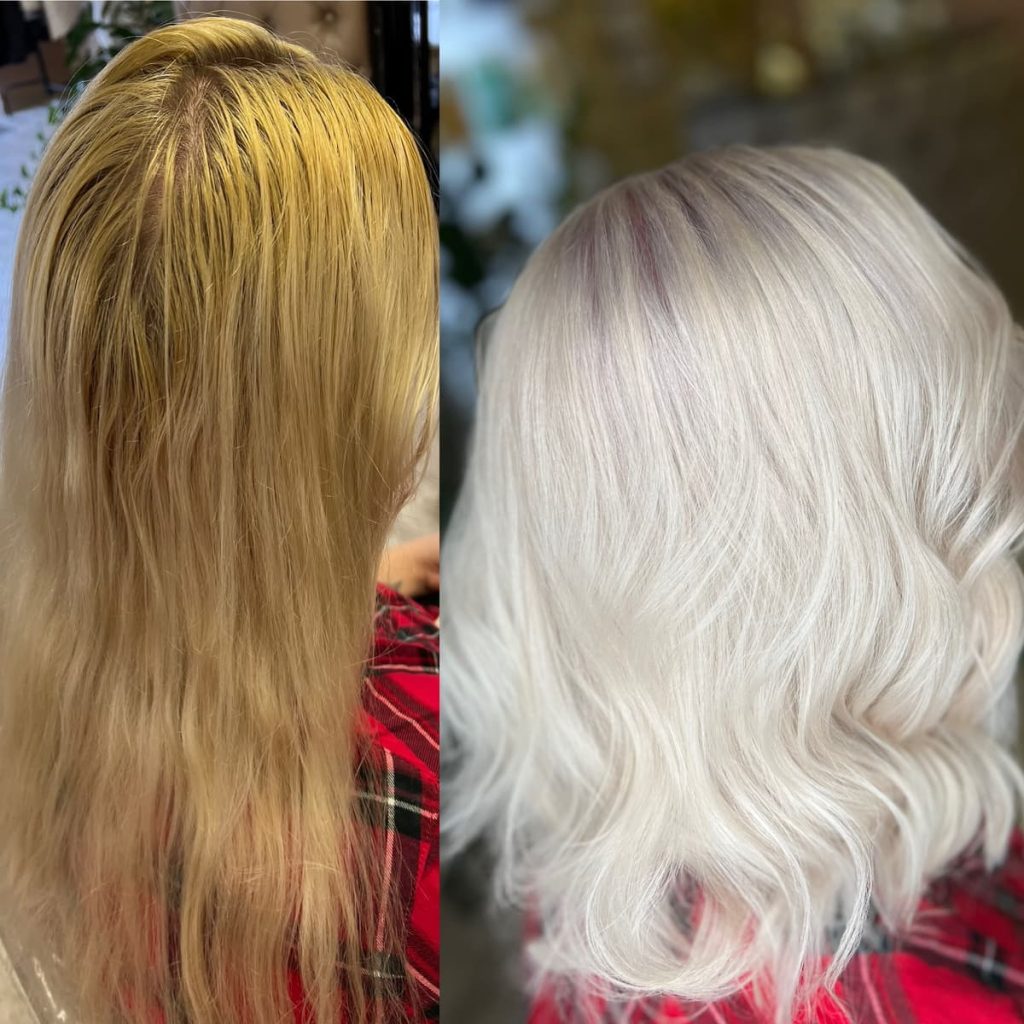 Metamorfoza włosów w Beauty & Hair Studio Academy — porównanie przed i po, realizacja 11