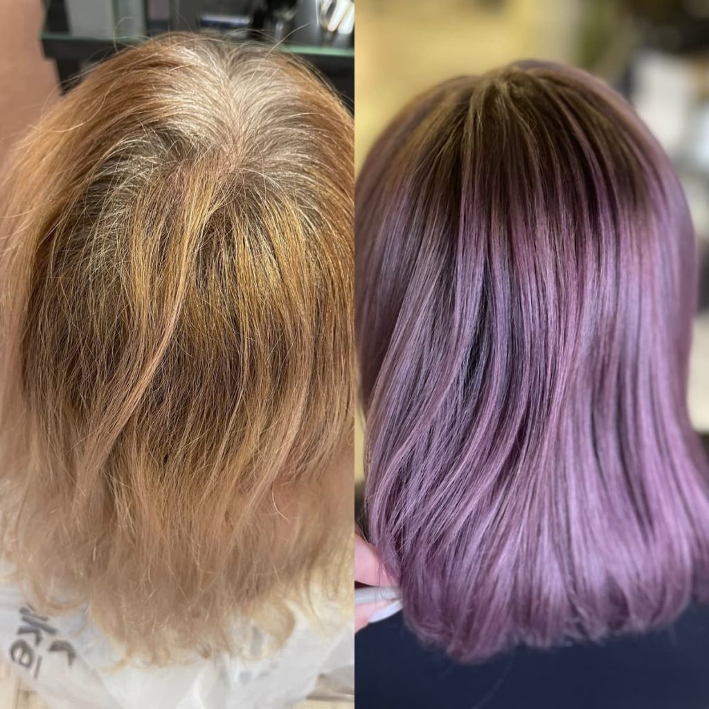 Metamorfoza włosów w Beauty & Hair Studio Academy — porównanie przed i po, realizacja 15