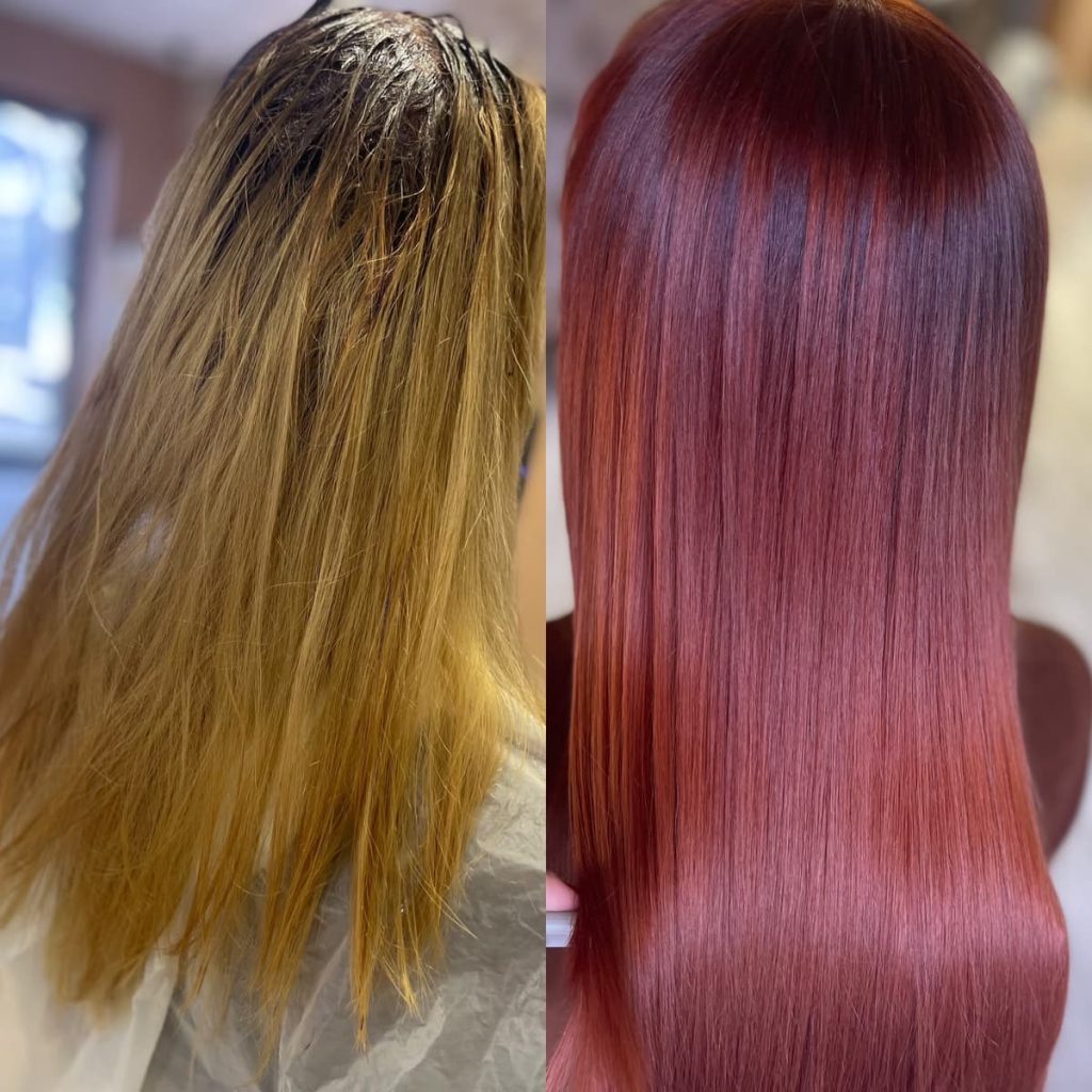Metamorfoza włosów w Beauty & Hair Studio Academy — porównanie przed i po, realizacja 16