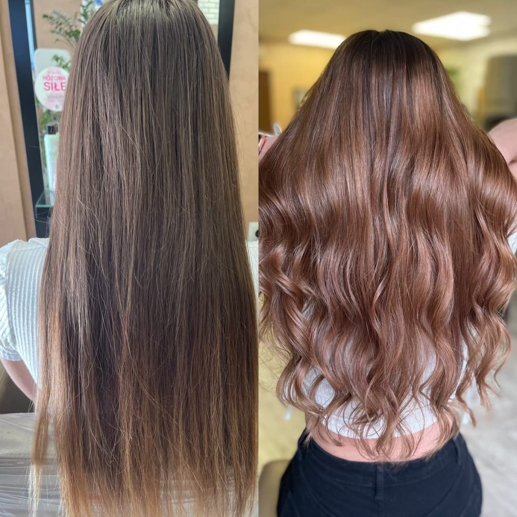 Metamorfoza włosów w Beauty & Hair Studio Academy — porównanie przed i po, realizacja 17