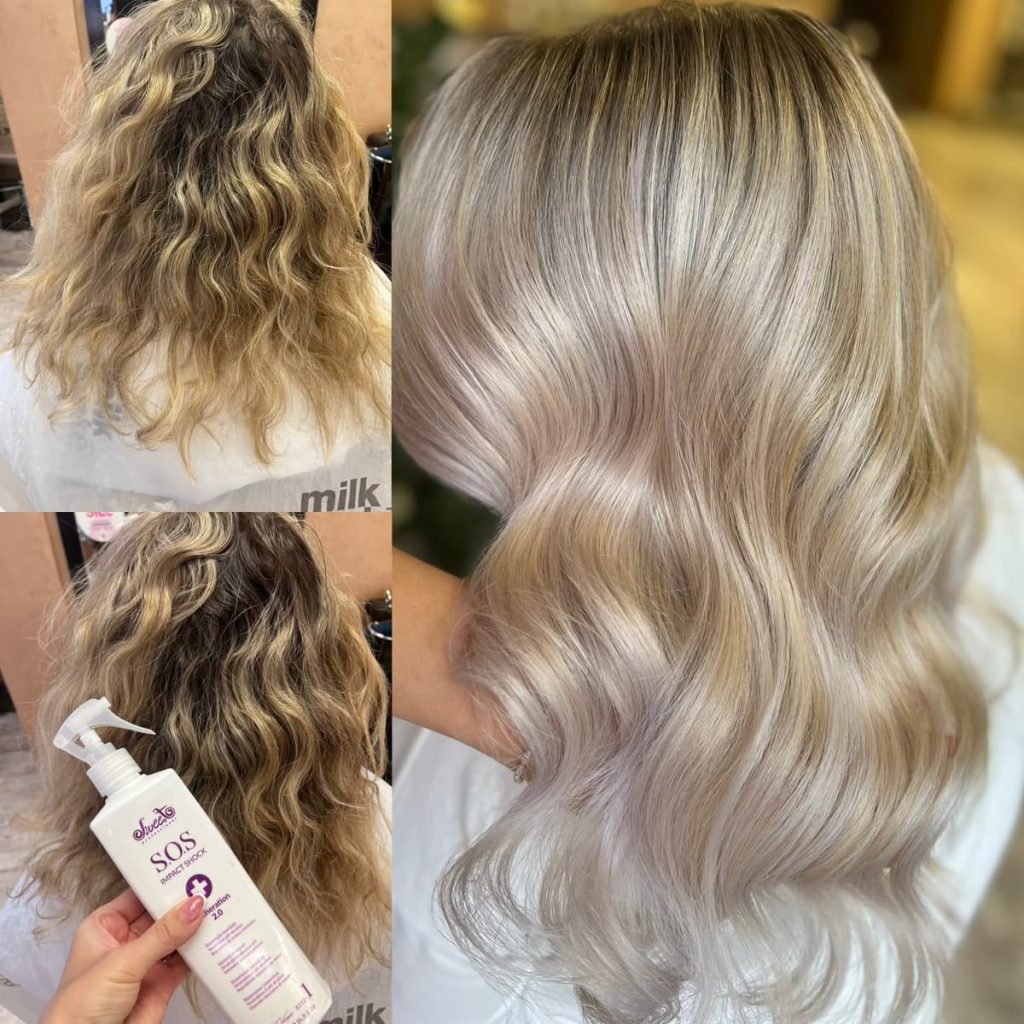 Metamorfoza włosów w Beauty & Hair Studio Academy — porównanie przed i po, realizacja 3