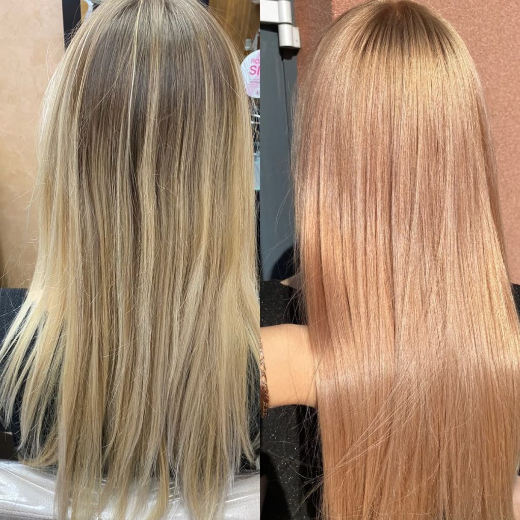 Metamorfoza włosów w Beauty & Hair Studio Academy — porównanie przed i po, realizacja 26