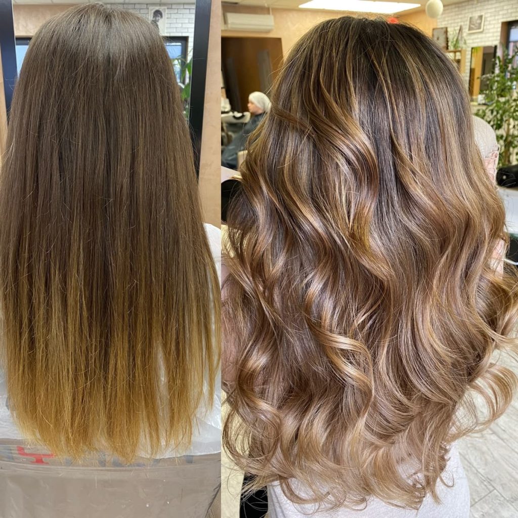 Metamorfoza włosów w Beauty & Hair Studio Academy — porównanie przed i po, realizacja 42
