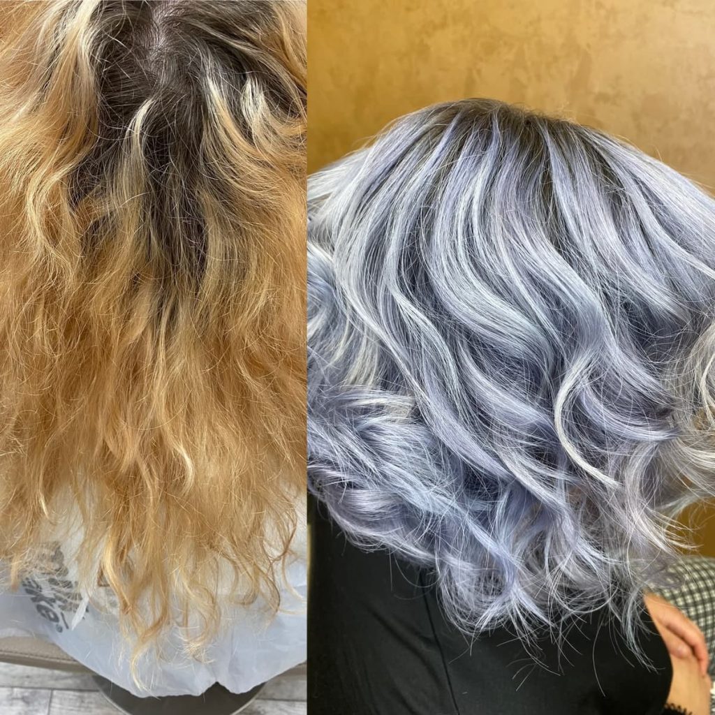 Metamorfoza włosów w Beauty & Hair Studio Academy — porównanie przed i po, realizacja 51