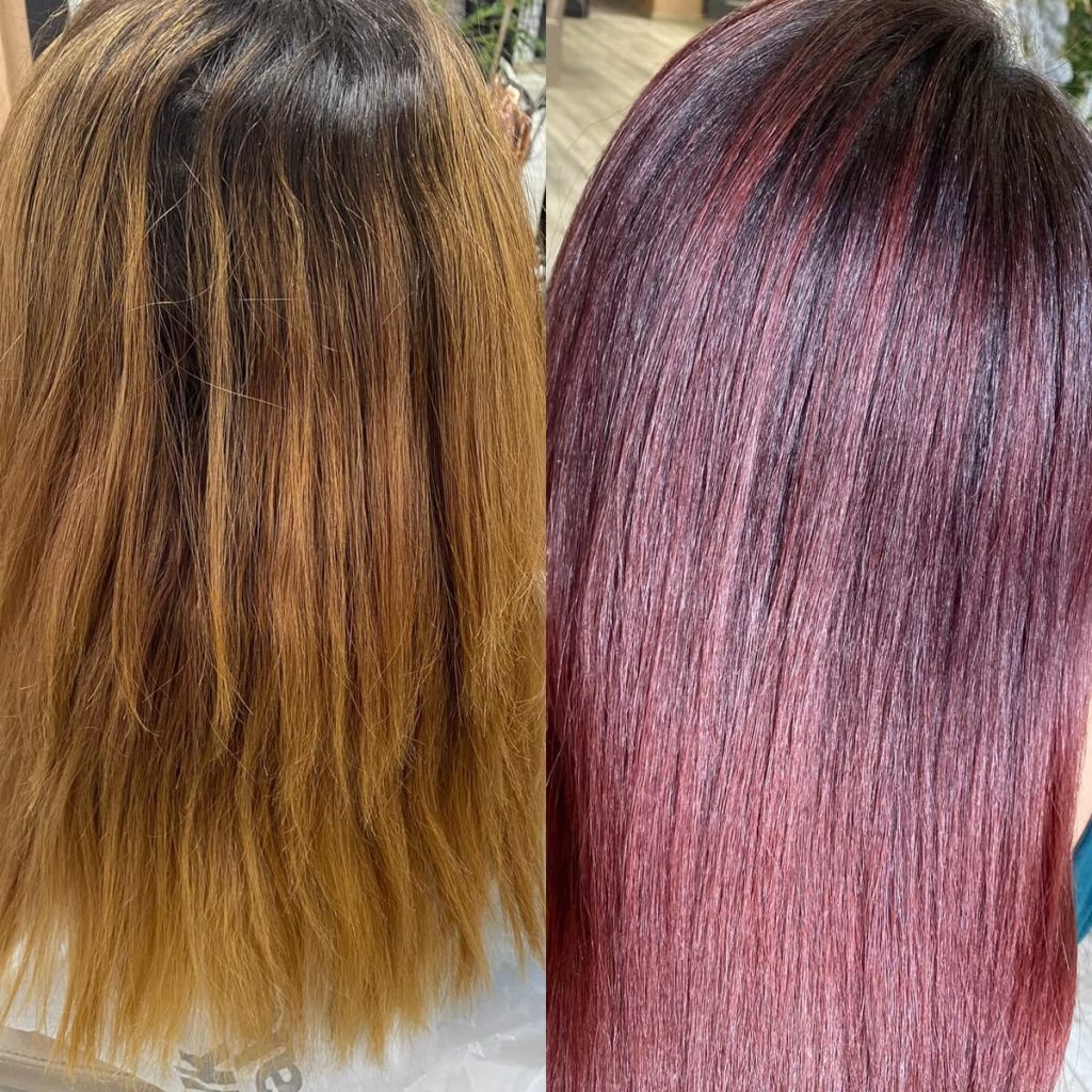 Metamorfoza włosów w Beauty & Hair Studio Academy — porównanie przed i po, realizacja 53
