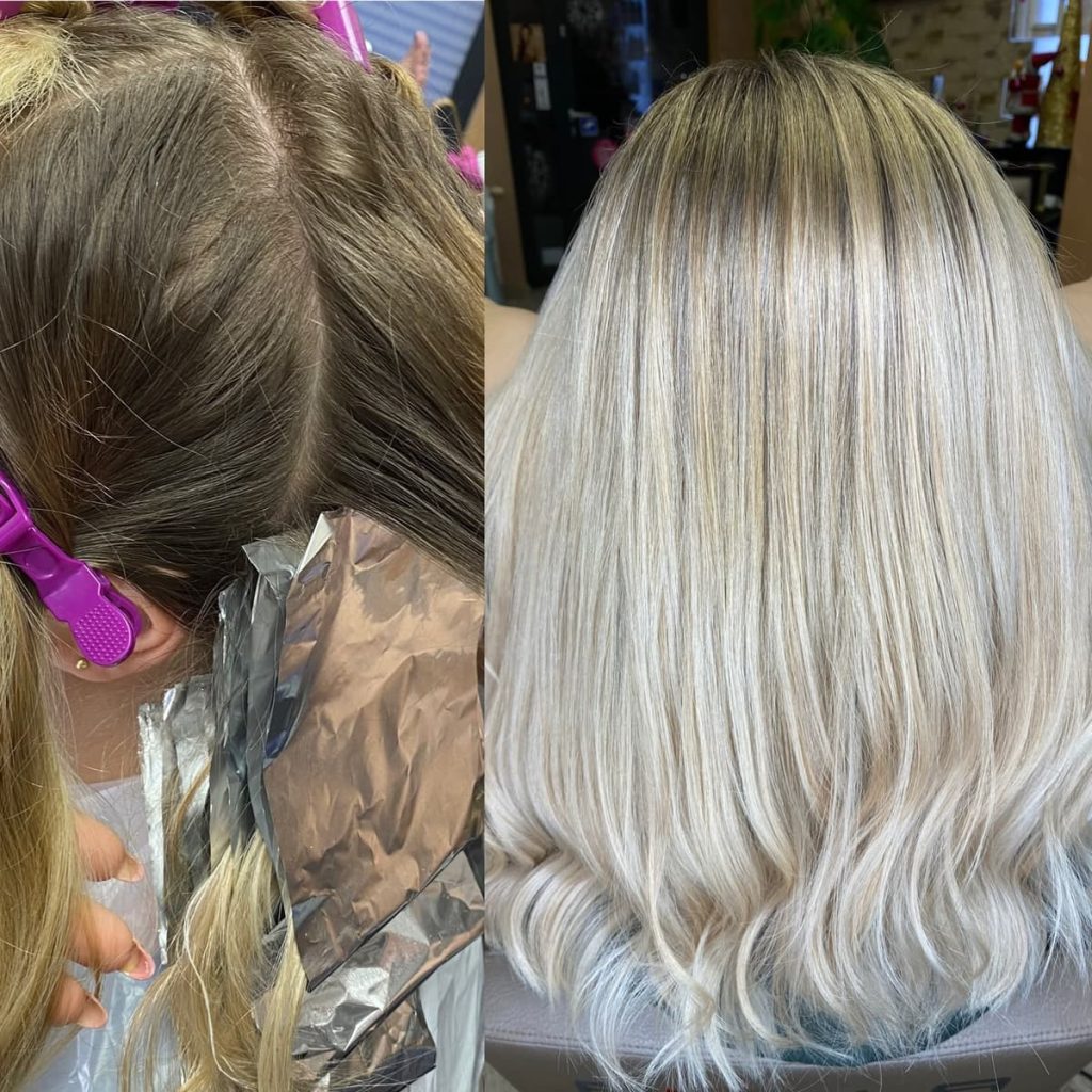 Metamorfoza włosów w Beauty & Hair Studio Academy — porównanie przed i po, realizacja 61