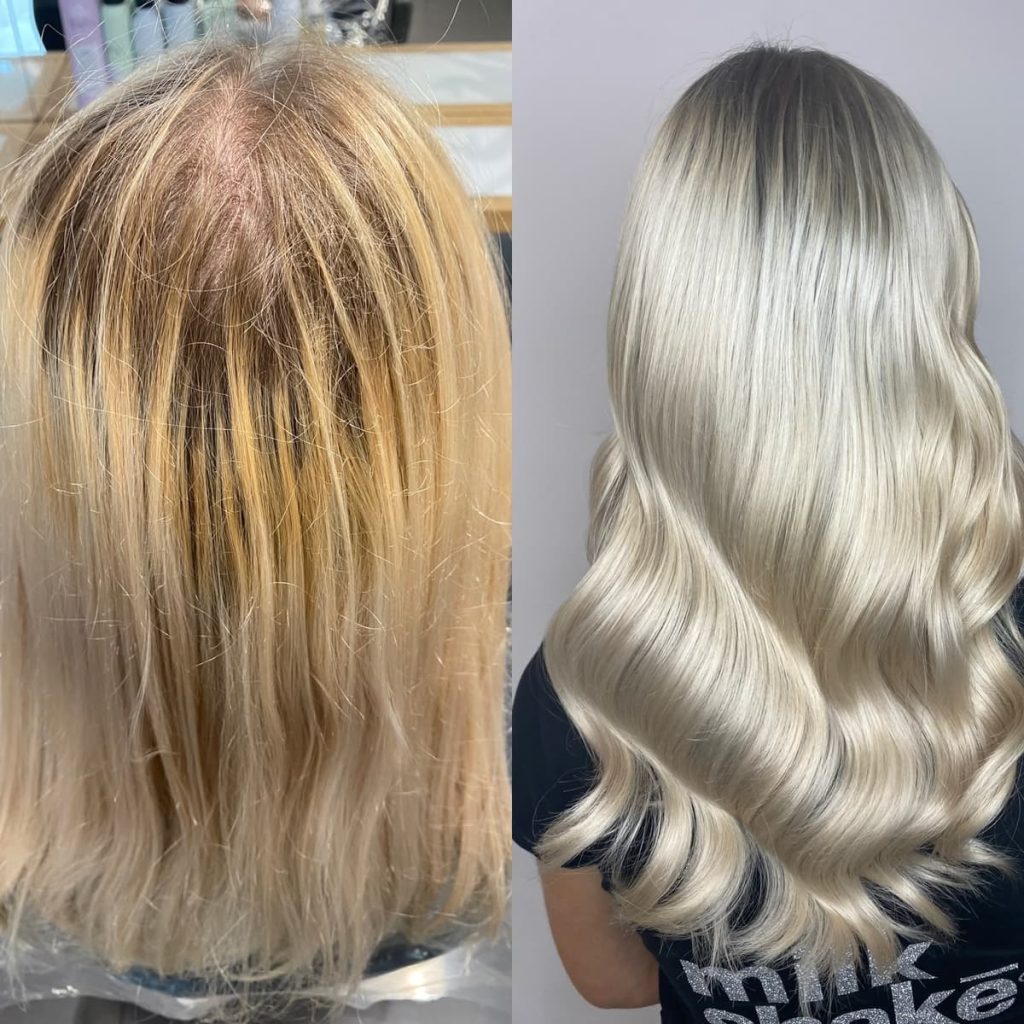 Metamorfoza włosów w Beauty & Hair Studio Academy — porównanie przed i po, realizacja 64