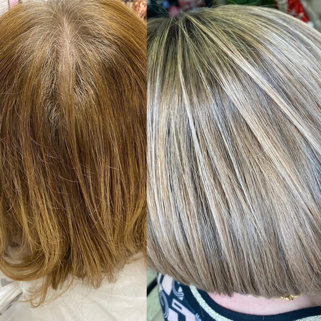 Metamorfoza włosów w Beauty & Hair Studio Academy — porównanie przed i po, realizacja 68