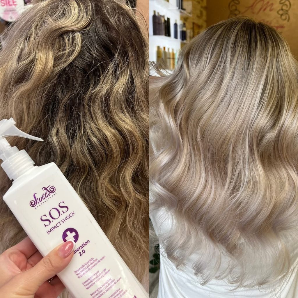 Metamorfoza włosów w Beauty & Hair Studio Academy — porównanie przed i po, realizacja 8