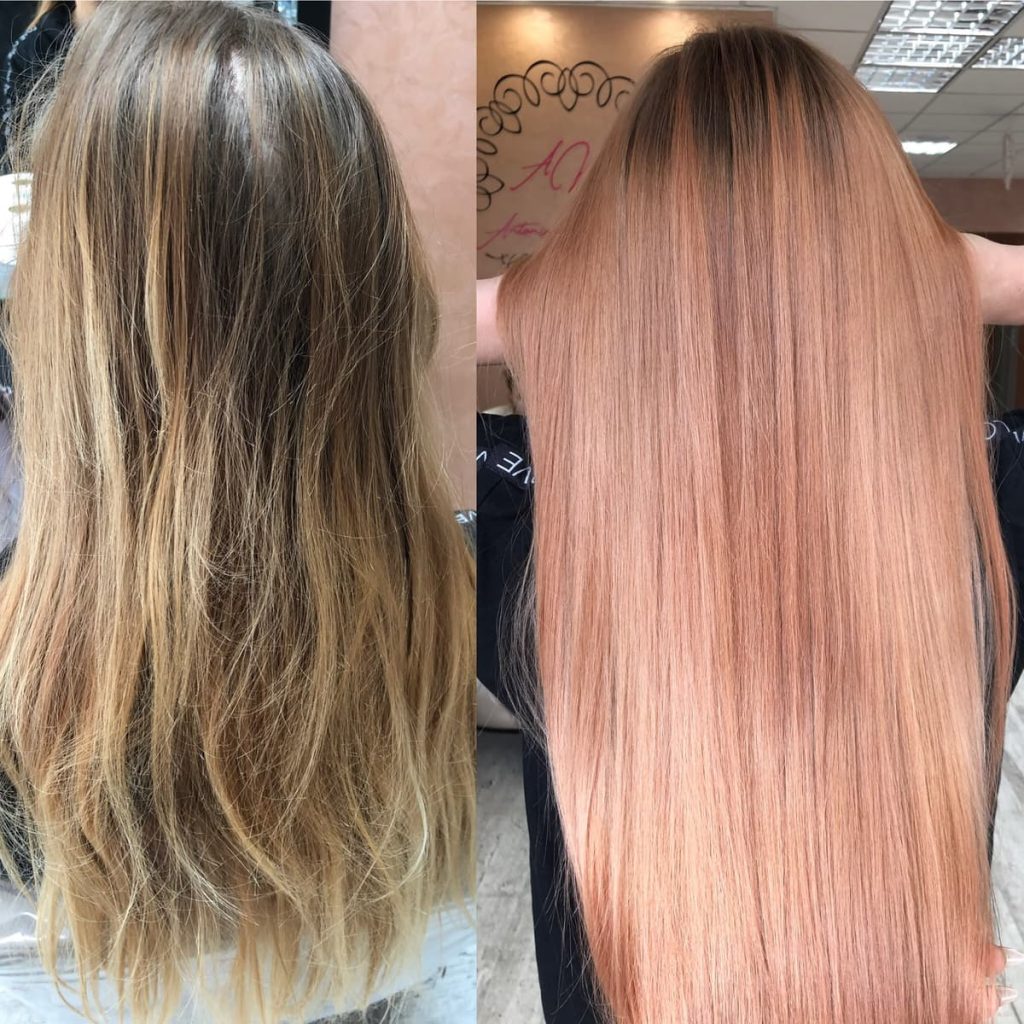 Metamorfoza włosów w Beauty & Hair Studio Academy — porównanie przed i po, realizacja 78