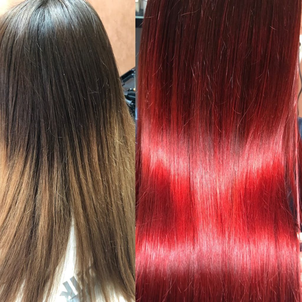 Metamorfoza włosów w Beauty & Hair Studio Academy — porównanie przed i po, realizacja 79
